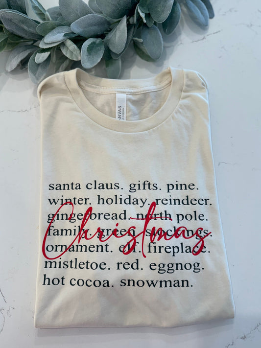 Christmas Words Tee