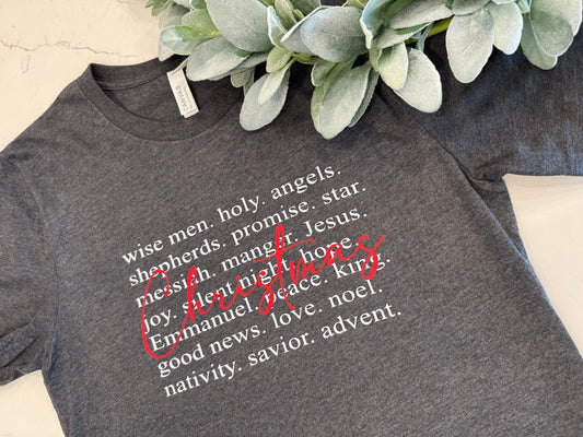 Christian Word Christmas Tee (Oops Products)