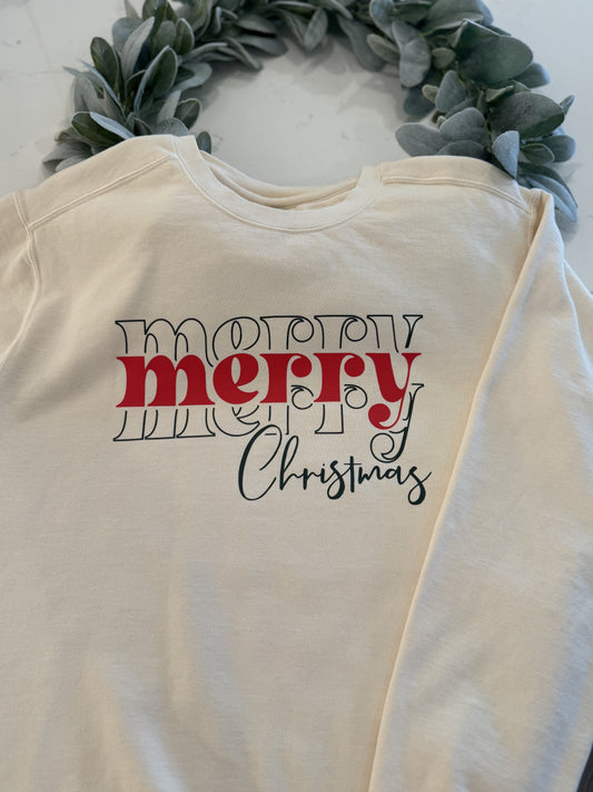 Merry Merry Merry Christmas Sweatshirt